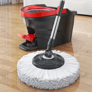 Metallic Pedal Spin Mop Bucket Set