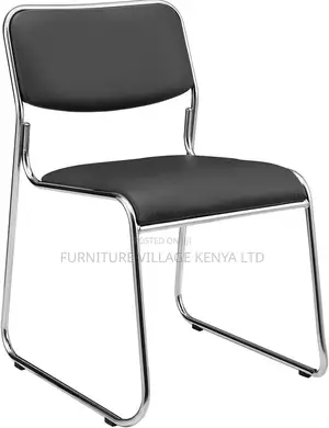 Visitor's Chair;Leather Chrome-Armless Catalina Visitor's Waiting Chai