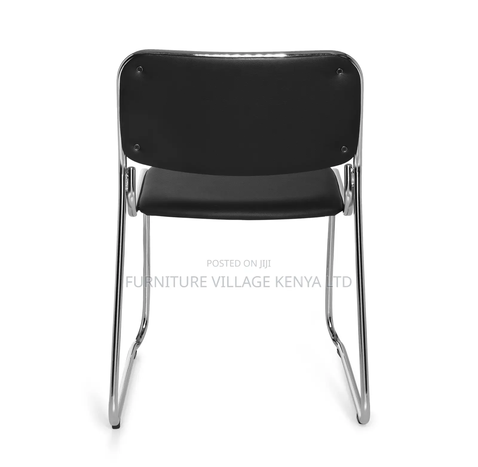 Visitor's Chair;Leather Chrome-Armless Catalina Visitor's Waiting Chai