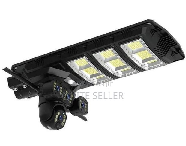 4G Triple-Lens Solar CCTV + Street Light, With Three Video