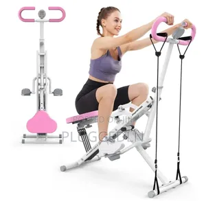 Adjustable Assisted Squat and Rowing Machine