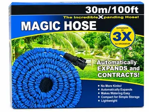 30 Metres / 100 Feet Expandable Magic Garden Hose