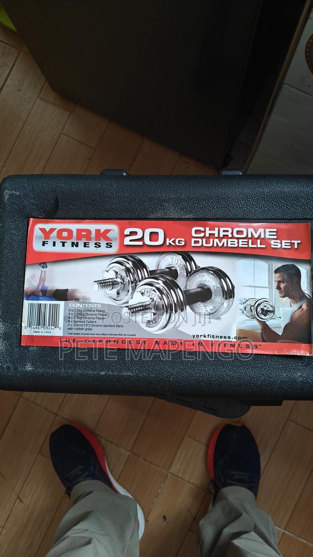 York Fitness 20KG Chrome Dumbbell Set