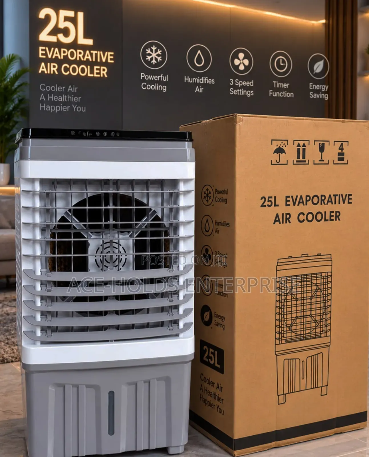25L Large Water Tank - Starworth Wide Air Distribution Cooler