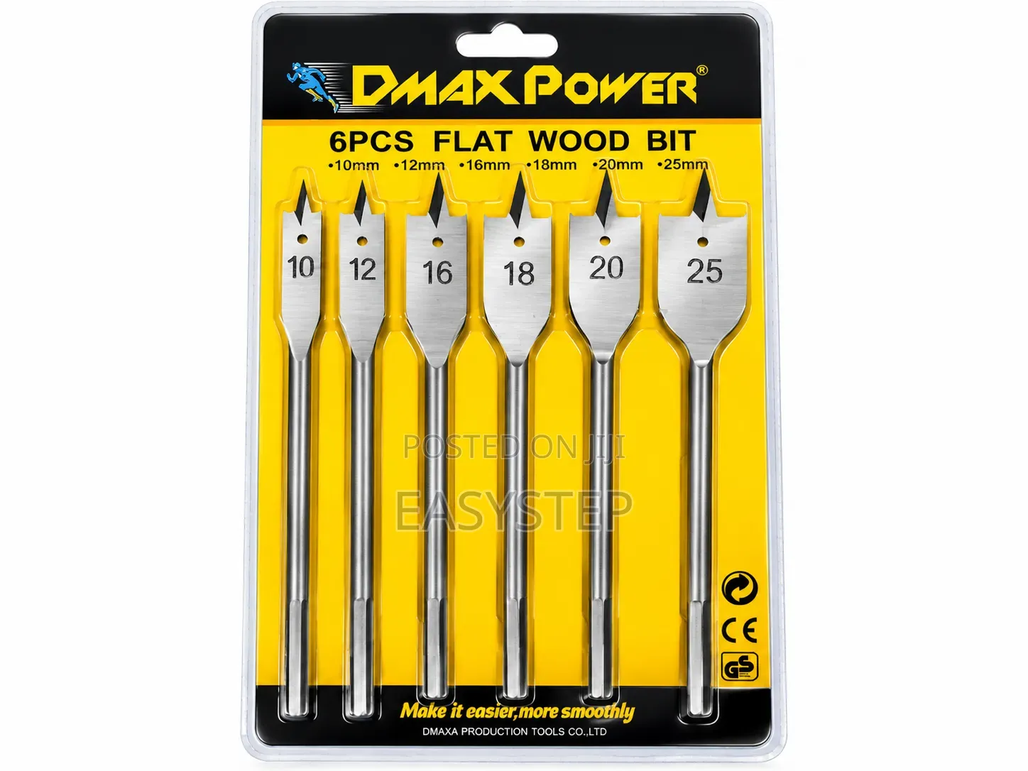 6PCS Flat Wood Drill Bit Set