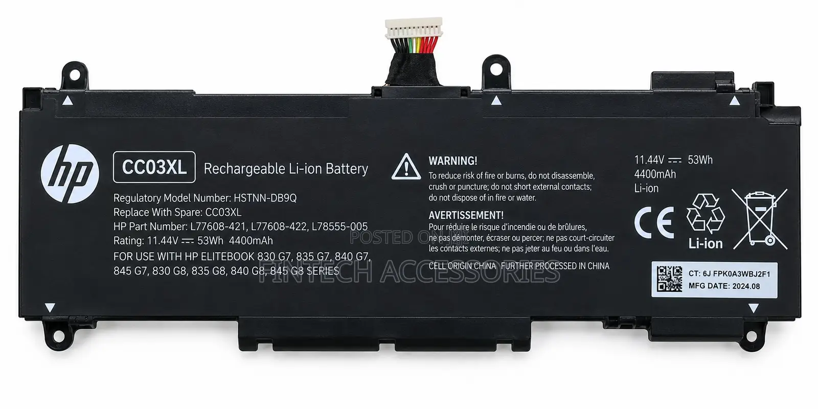 HP CC03XL Battery for EliteBook 840 845 G7 G8 – 53Wh