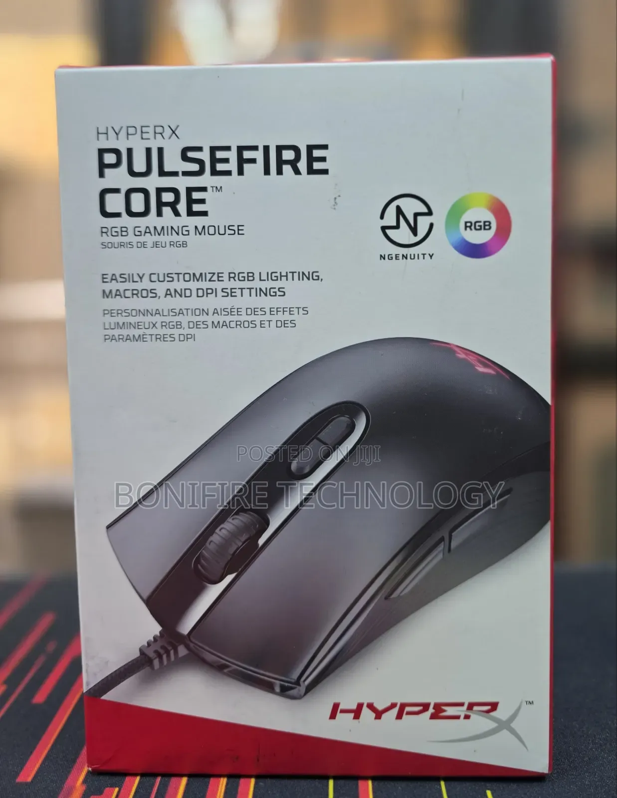 Hyperx Pulsifire
Wired Gaming Mouse
RGB
6200 Dpi
7 Programmable Button