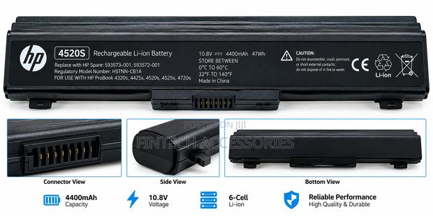 HP 4520s Battery for Probook 4320s 4425s 4720s – 10.8v