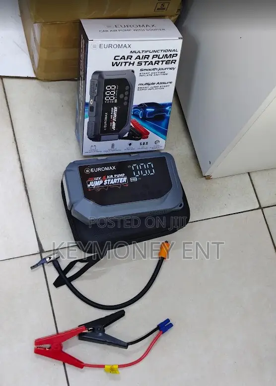 EUROMAX Car Jumpstarter With Air Compressor