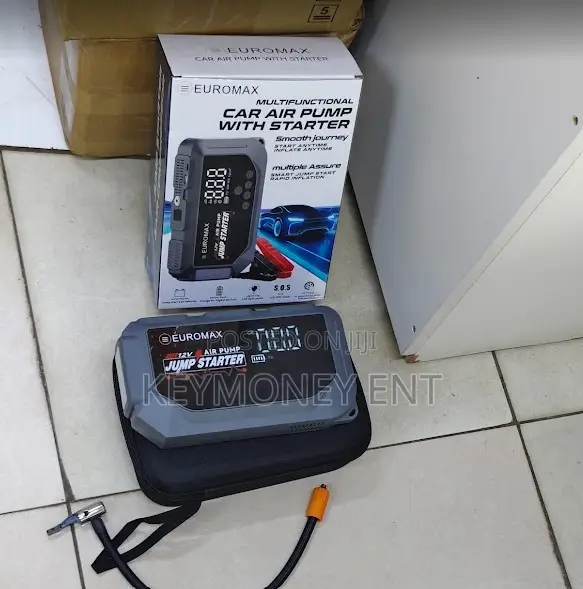 EUROMAX Car Jumpstarter With Air Compressor