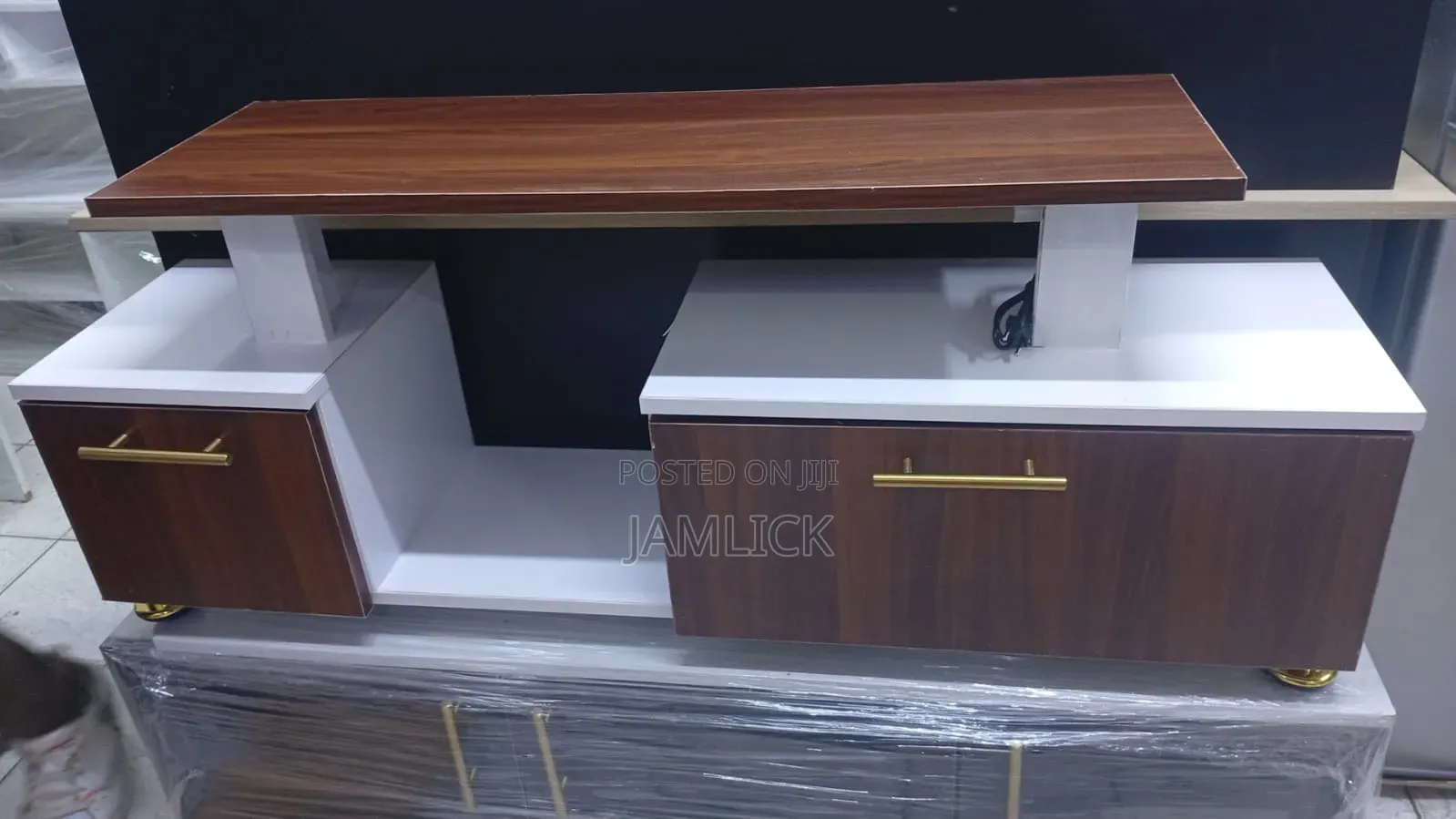 Brown White Istanbul 2 New Design Modern TV Stand - BB