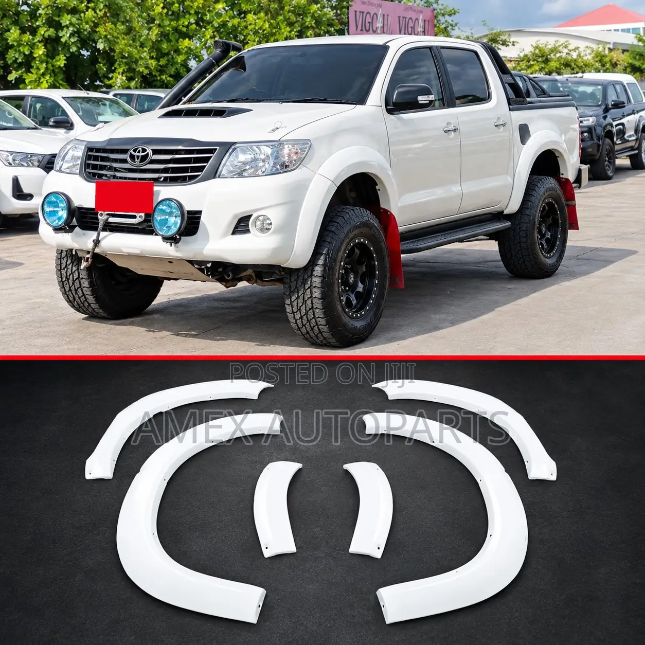 Fender Flare Kit Toyota Hilux Vigo Champ 4 Door 2012 Onwards White
