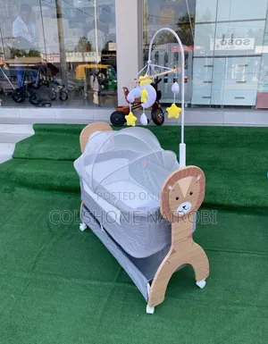 Baby Bassinet With Mosquito Net Canopy, and Lockable Wheels