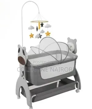 Baby Bassinet With Mosquito Net Canopy, and Lockable Wheels