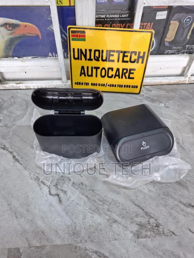 Clip on Mini Car Dustbin With Push Lid