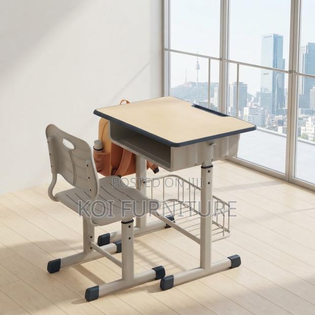 Home Desk; Kids Modern Height Extendable Desk Chair Set