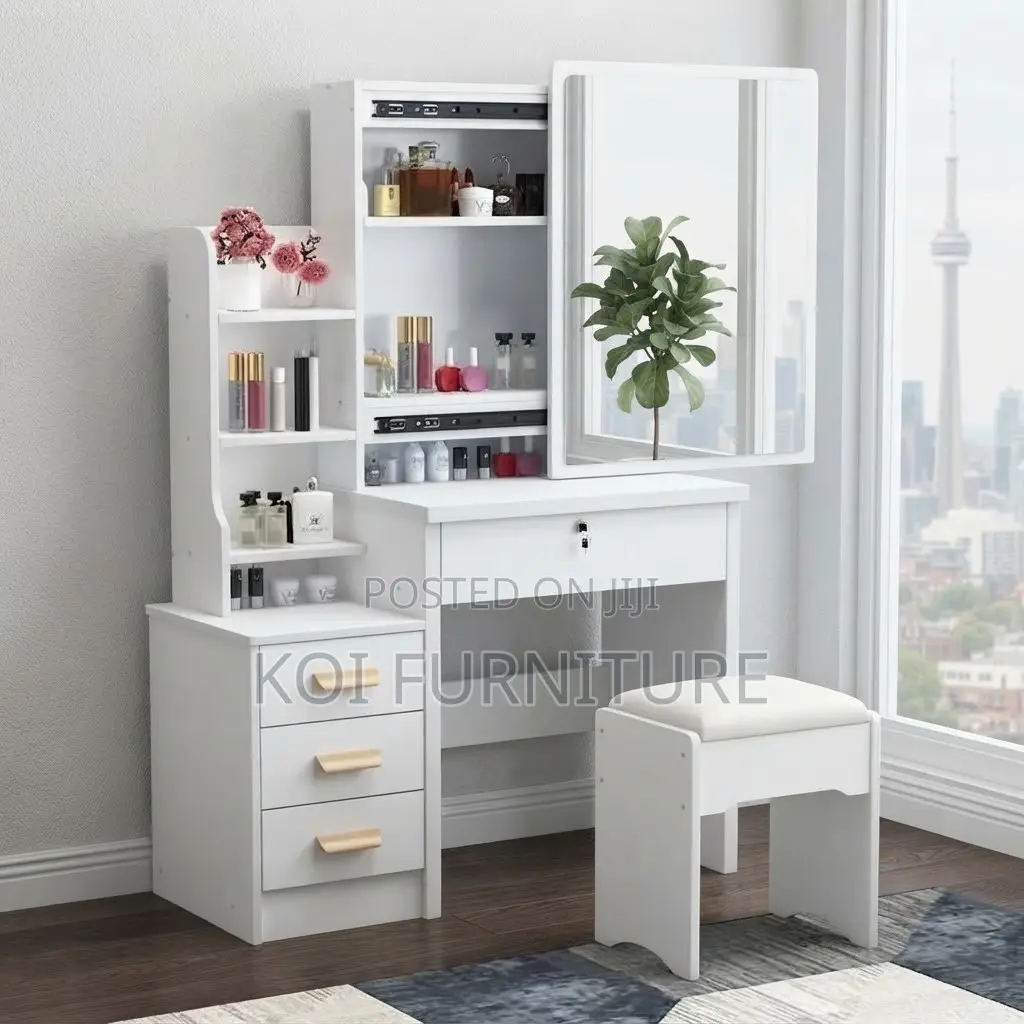 Dressers; Dressing Room Vanity Set With Make Up Drawer