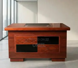 Mahogany 1400mm Staff Office Desk – Professional Workstation