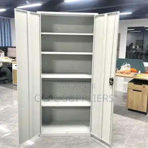 Locking 2 Door Metallic Cabinet.