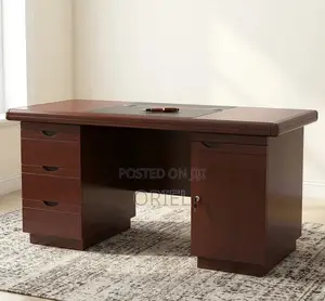 Mahogany 1400mm Staff Office Desk – Professional Workstation