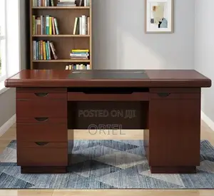 Mahogany 1400mm Staff Office Desk – Professional Workstation
