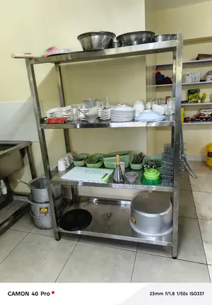 Stainless Steel Commercial Kitchen Rack or Shelf Size 1800mm Height
