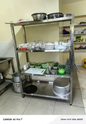 Stainless Steel Commercial Kitchen Rack or Shelf Size 1800mm Height