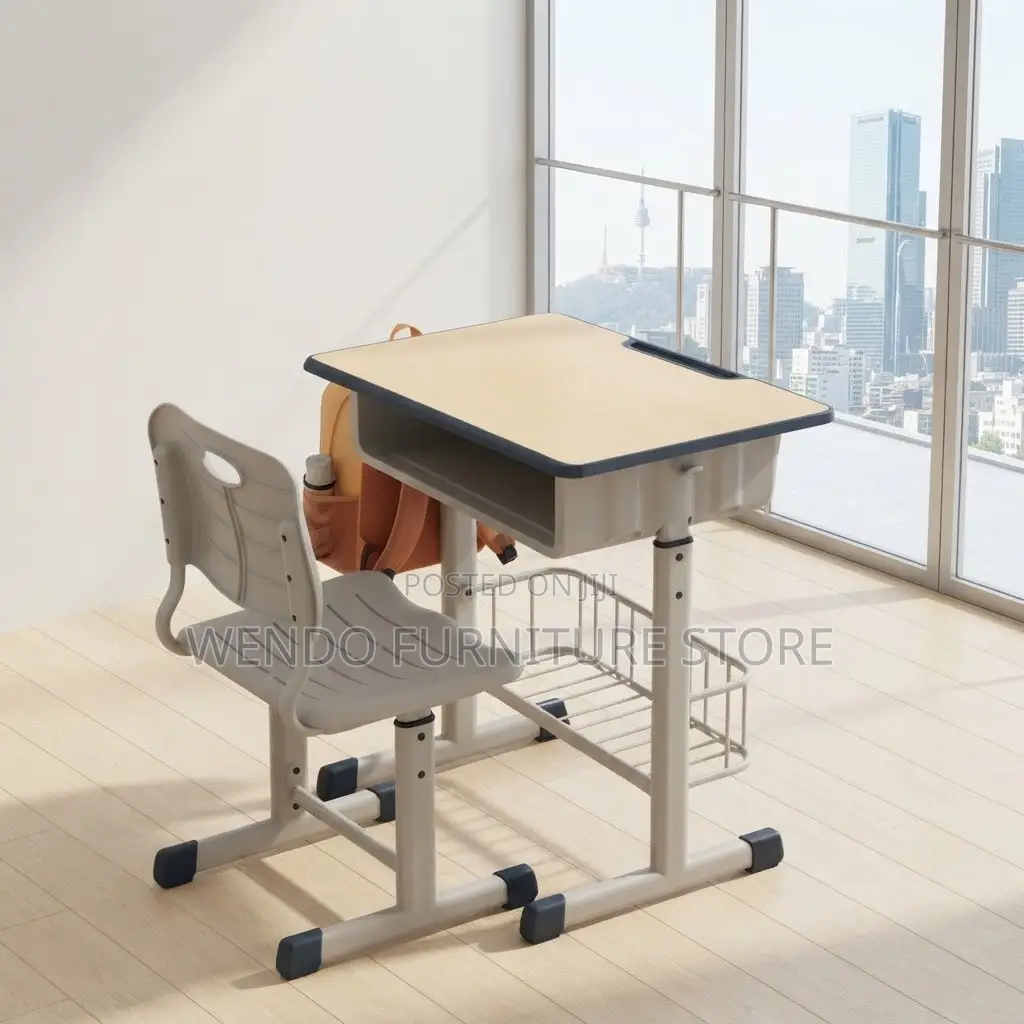 Home Desk; Kids Reclining Height Modern Desk Chair Set