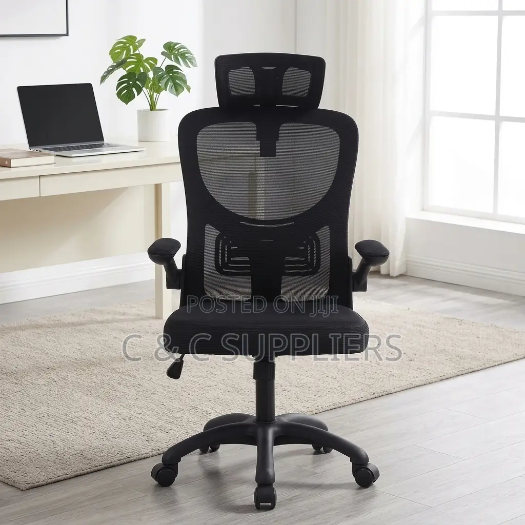 Computer Desk Chair With Flip Armrest.