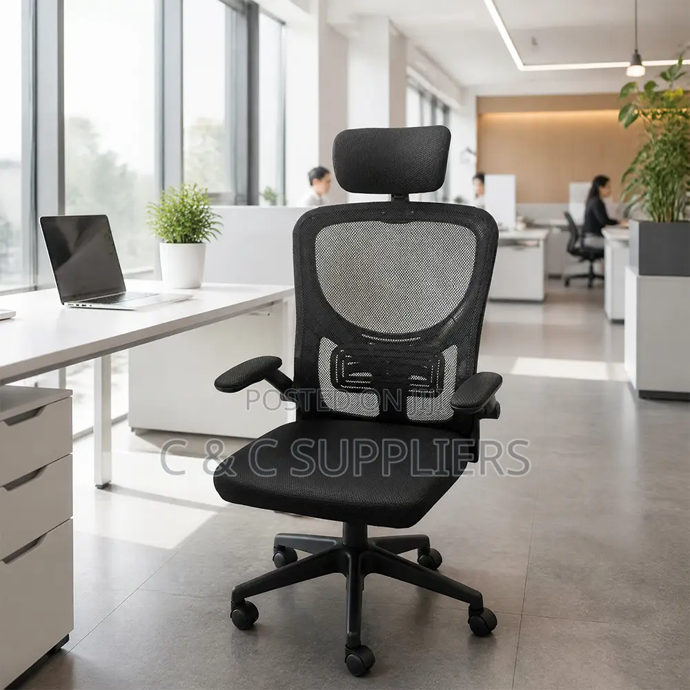 Computer Desk Chair With Flip Armrest.