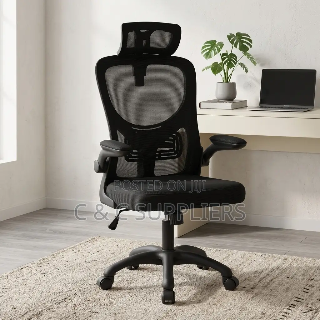 Computer Desk Chair With Flip Armrest.