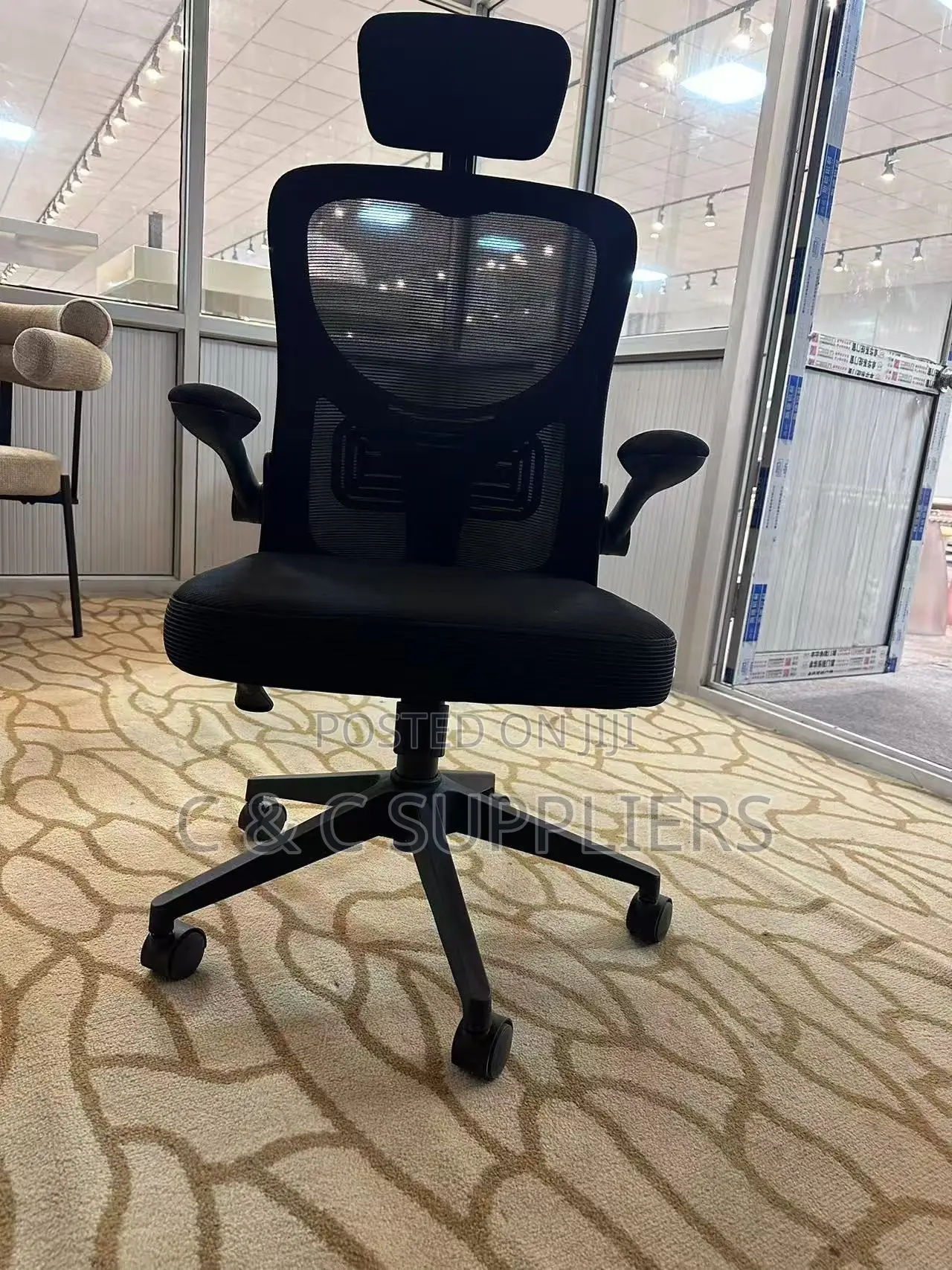Computer Desk Chair With Flip Armrest.