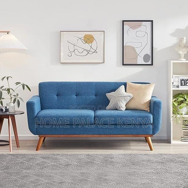 Sofa; Premium 2 Seater Fabric Sofa for Comfortable Modern Home Seating