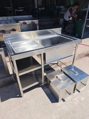 Stainless Steel Commercial Single Sink One Bowl Size 1200mm by 550mm