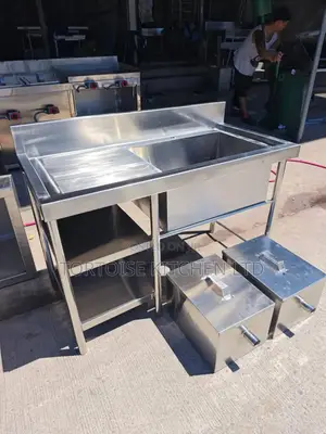Stainless Steel Commercial Single Sink One Bowl Size 1200mm by 550mm