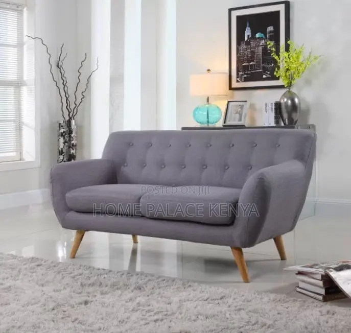 Sofa; Premium 2 Seater Fabric Sofa for Comfortable Modern Home Seating