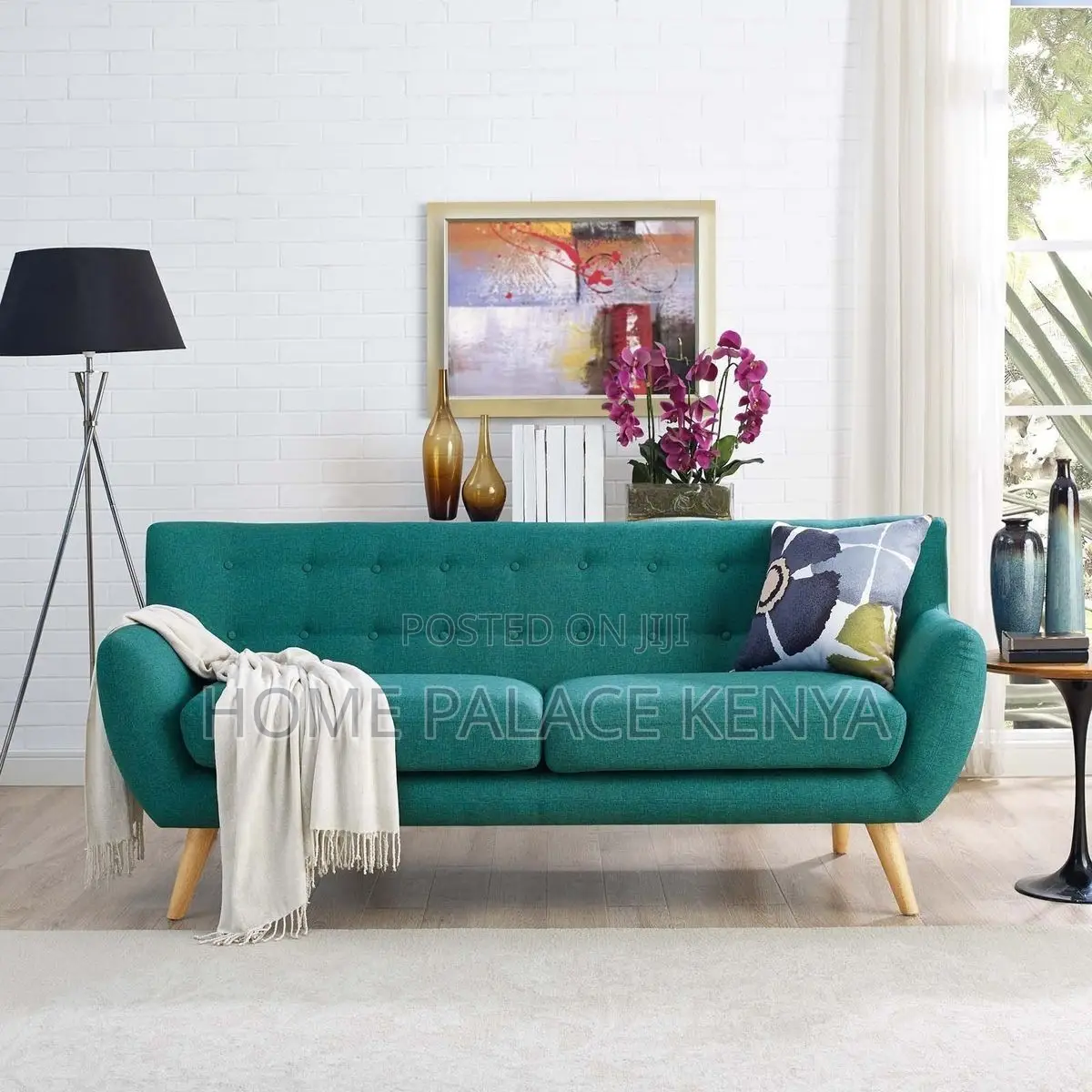 Sofa; Premium 2 Seater Fabric Sofa for Comfortable Modern Home Seating