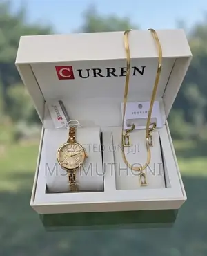CURREN Classic Ladies Watch Necklace Earrings Gift Set