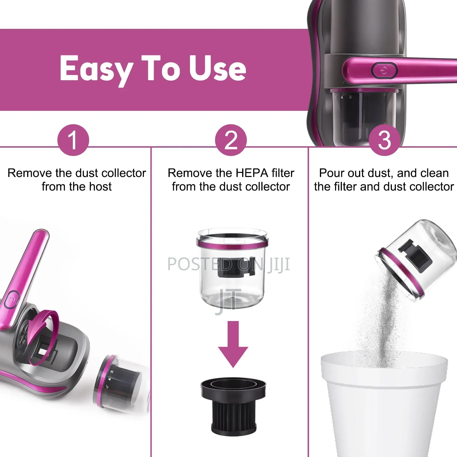 Handheld Mattress Vacuum Cleaner Powerful Suction Mite Removal
