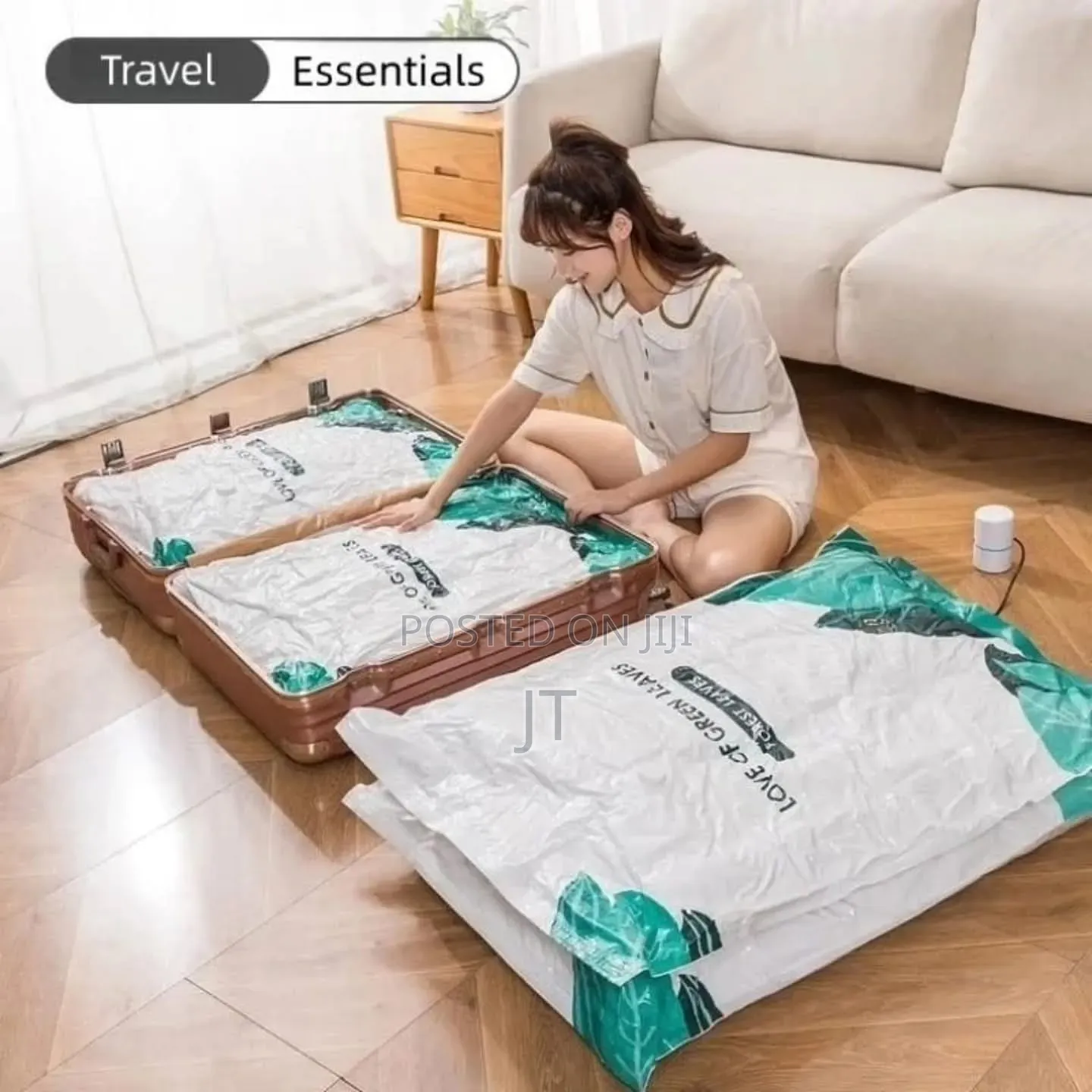 10pcs Set Vacuum Compression Storage Bags (With Electric Pump)