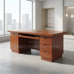 Office Desk; 1200mm Executive Red Painted Home Office Desks