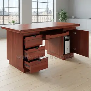Office Desk; 1200mm Executive Red Painted Home Office Desks