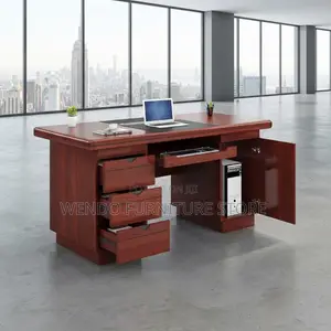 Office Desk; 1200mm Executive Red Painted Home Office Desks
