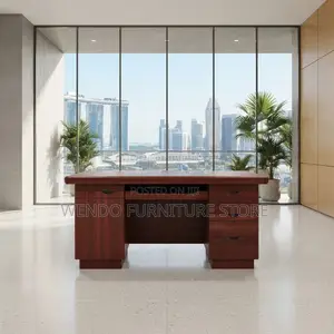 Office Desk; 1200mm Executive Red Painted Home Office Desks