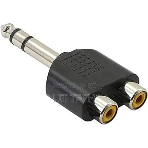 TRS 6.35mm to Two RCA Audio Splitter, (1/4 Inch) 6.5mm Male to 2 X RCA