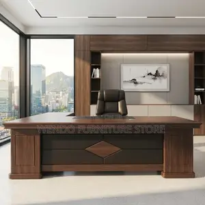 Office Desk; 160CM Mahogany Red Painted Executive Desk