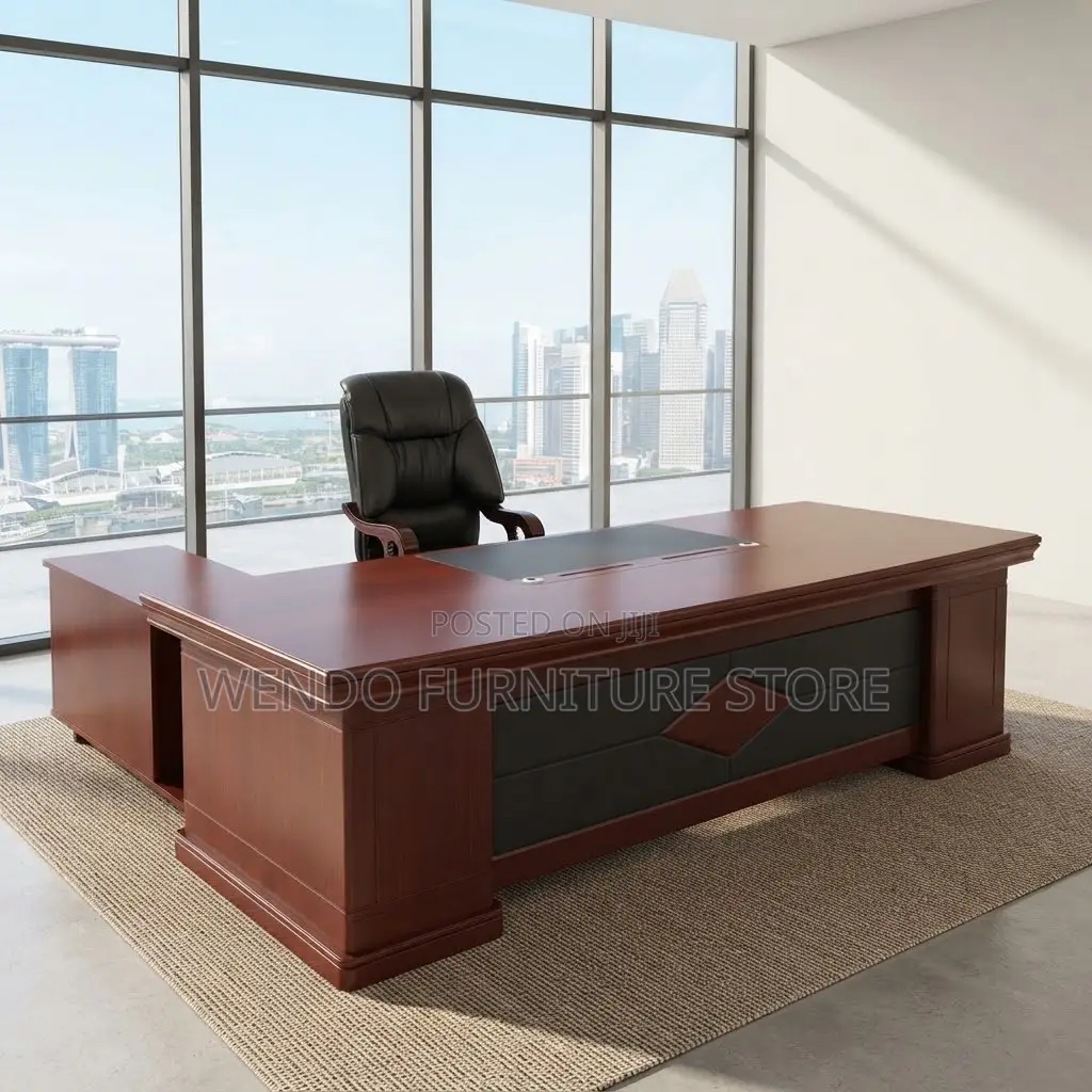 Office Desk; 160CM Mahogany Red Painted Executive Desk
