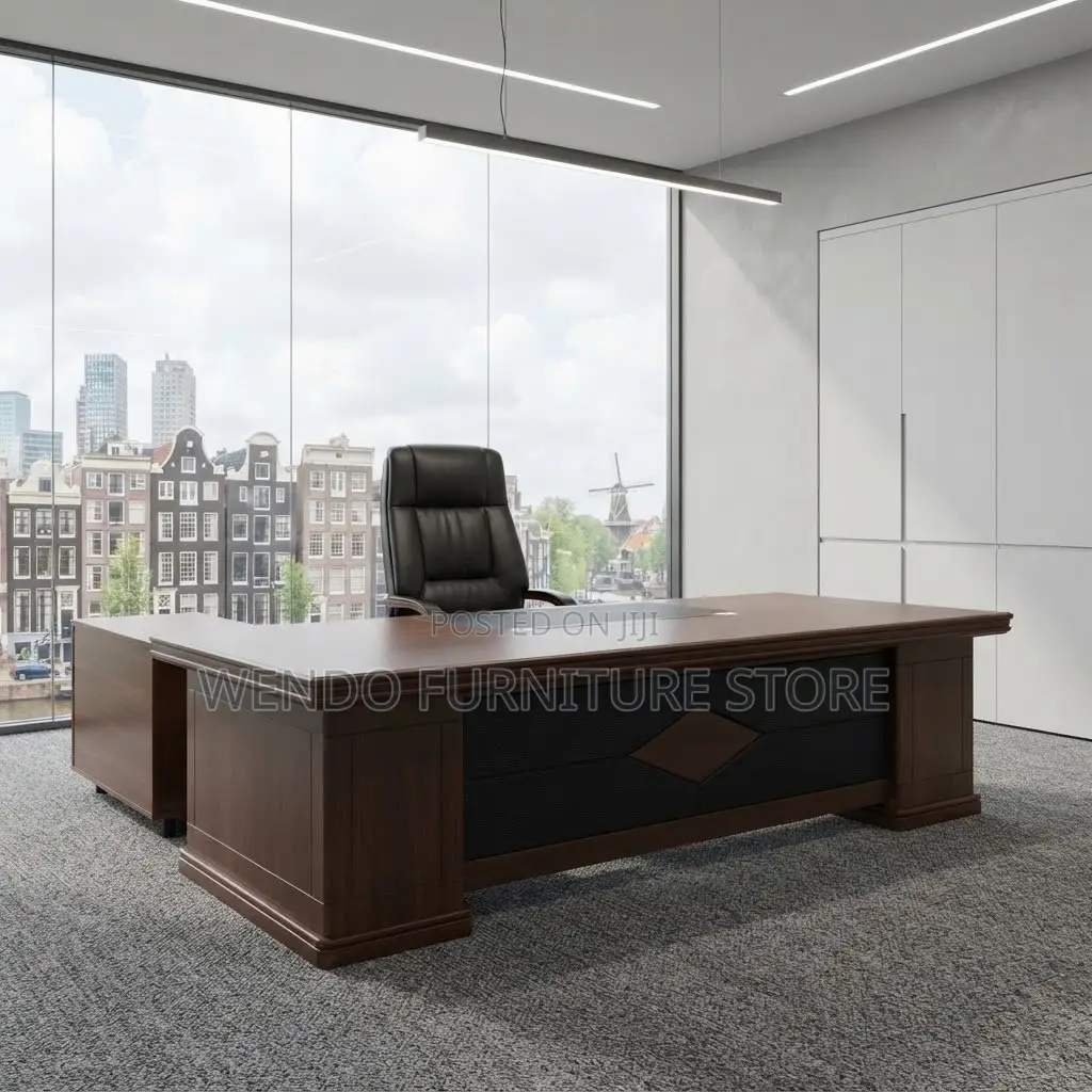 Office Desk; 160CM Mahogany Red Painted Executive Desk