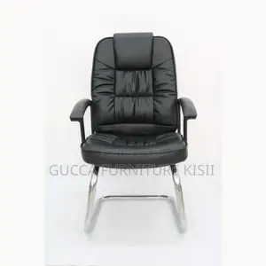 Office Chairs; Black Executive PU Leather Cantilever Chair