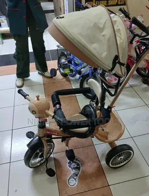 Brown Children's Tricycle Equipped
